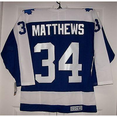 MATTHEWS Vintage Toronto maple Leafs Blue CCM 550 Jersey Lace-up Neck