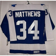 MATTHEWS Vintage Toronto maple Leafs Blue CCM 550 Jersey Lace-up Neck
