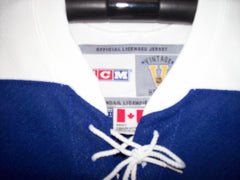MATTHEWS Vintage Toronto maple Leafs Blue CCM 550 Jersey Lace-up Neck