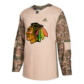 Military Camo Khaki Chicago Blackhawks 258J Adidas NHL Authentic Pro J