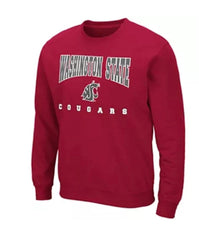 Colosseum Washington State Cougars Red Crewneck Fleece NCAA Sweatshirt