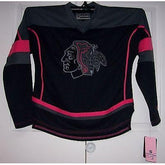 Black & Hot Pink Chicago Blackhawks GIRLS Reebok Jersey Youth