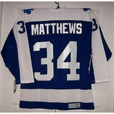 MATTHEWS Vintage Toronto maple Leafs Blue CCM 550 Jersey V-Neck