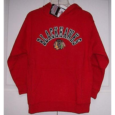 YOUTH Chicago Blackhawks Reebok Fleece Hoodie Hoody Red