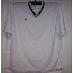 WHITE & Navy Youth Soccer Jerseys Stampa jersey FieldSheer - Upper V