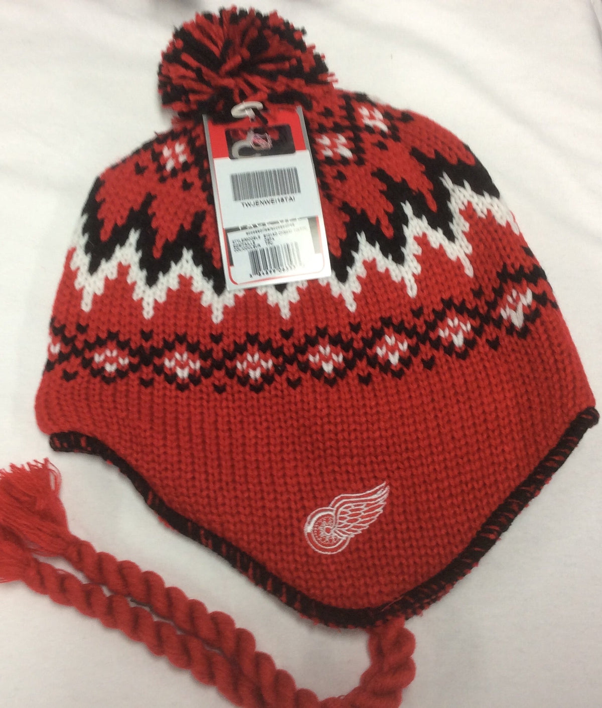 Detroit Red Wings Red Reebok NHL Tassle Knit Hat