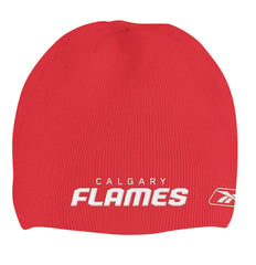 Calgary Flames White/Red Reebok NHL Reversible 560 Knit Hat