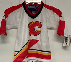 Calgary Flames White CCM 4100 TODDLER Jersey
