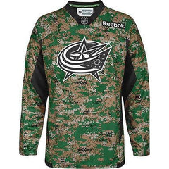 Military CAMO Columbus Blue Jackets Reebok Premier Jersey
