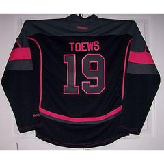 TOEWS Black & Hot Pink Chicago Blackhawks GIRLS Reebok Jersey Youth