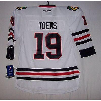TOEWS Chicago Blackhawks Reebok Premier 7185 Away White Jersey