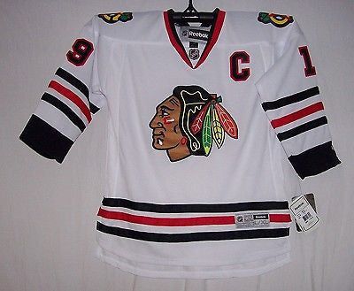 TOEWS Chicago Blackhawks Reebok Premier 7185 Away White Jersey